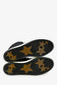 Jimmy Choo Black Leather Metallic Glitter Leather 'Tokyo High-Top' Sneakers Size 8
