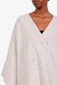 Christian Dior 2022 Grey Wool Cashmere Zodiac Shawl Sweater One Size