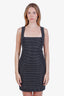 Pre-loved Chanel™ Black/White Woven Check Tweed Mini Dress Size 34