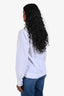 Chemise à col volanté en coton blanc Ganni taille 36