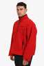 Miu Miu Red Polyester Fleece Quarter-Zip Sweater Size XS Mens