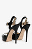 Jimmy Choo Black Patent Platform Peep Toe Heels Size 41