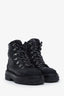 Pre-loved Chanel™ Black Calfskin Grosgrain Quilted Lace Up Boots Size 37