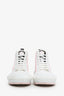 Louis Vuitton 2021 White Canvas and Leather LV Squad Sneaker Boots Size 38
