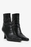 Stuart Weitzman Black Leather Square-to-Pointed Toe Heeled Ankle Boots Size 4.5