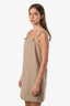Balenciaga Brown Wool Houndstooth Sleeveless Mini Dress Size 36