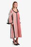 Devotion Twins Red Linen Printed "California" Maxi Dress Size S