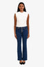 Veronica Beard Medium Blue Denim Buttoned Flared Jeans Size 26