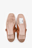 Valentino Brown Leather Vlogo Ballet Flats Size 39