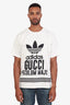Gucci x Adidas White Graphic Print T-Shirt Size XL Mens