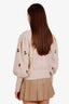Gucci Cream Wool Cotton Embroidered Sweater Size XS