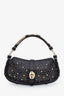 Burberry Brown Leather Studded Shoulder Bag