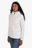 Doudoune légère en maille blanche Moncler, taille S