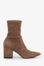 Stuart Weitzman Brown Suede Pointed Toe Ankle Boots Size 7