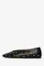 Le Monde Beryl Black Leather Studded 'Regency' Slipper Size 36.5