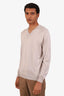Pal Zileri Grey Silk V-Neck Sweater Size 50 Mens