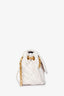 Pre-loved Chanel™ 2010-2011 White Leather Retro Chain Accordion Flap Bag