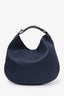 Givenchy Navy Smooth Leather Chain-Link Infinity Hobo Bag with Pouch