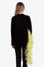 The Attico Black/Yellow Ostrich Feather Blanche Sweater Size 36