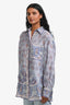 Zimmermann Blue Multicolour Silk Vitali Paisley Print Long Sleeve Shirt Size 0