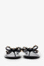 Valentino Black Rubber Rockstud Bow Sandals Size 39