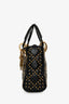 Christian Dior 2018 Black Leather Studded Mini Dior Top Handle with Strap
