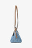 Fendi Blue/Tan FF Denim Leather Origami Mini Tote