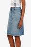 Gucci Blue Denim Midi Length Skirt Size 40