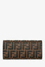 Fendi Brown and Black Monogram Wallet on Chain