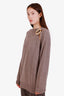 Celine 2018 Phoebe Philo's Taupe Wool/Alpaca Asymmetric Neckline Cutout Sweater Size XS