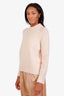 The Row Cream Cashmere Red Thread Detail Sweater Size S