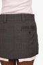Miu Miu Grey Wool Mini Skirt Size 36