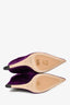 Jimmy Choo Purple Velvet 'Blake 85' Knee-High Boots Size 41
