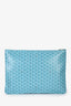 Goyard Aqua Blue Goyardine Pochette Senat GM Zip Pouch