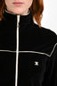 Celine Black Velour Track Jacket Size XS