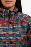 Pre-loved Chanel™ 2014 Red/Blue Tweed Printed Nylon Rain Jacket Size 36