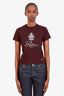 Frame x Ritz Paris Brown Cotton Logo T Shirt Size XS