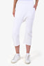 Nili Lotan White Cotton Drop Crotch Cropped Pants Size XS
