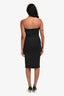 Alexander Wang Black Crystal Logo Tube Midi Dress Size M