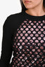 Victoria Beckham Black/Rose Gold Sequins Detail Long Sleeve Dress Size 8