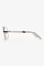 Chloe Silver Clear '2130' Aviator Sunglasses