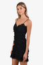 For Love & Lemons Black Lace Rouched Mini Dress Size Medium