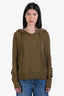 Nili Lotan Green Cotton Distressed Hoodie Size XS