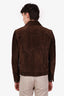 Saint Laurent Brown Suede Button Down Jacket Size 48 Mens