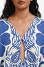 Carolina K Blue 'Xime' Printed Kaftan Dress Size XS