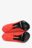 Guiseppe Zanotti Red Suede Peep Toe Heels Size 35.5