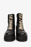 The Kooples Black Leather Platform Lace Up Combat Boots Size 39