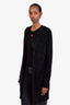 The Row Black Angora Blend Cardigan Size S