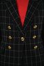 Veste Smythe en laine noire et blanche à carreaux fenêtre, modèle « Not a DB Blazer », taille 12