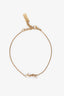 Saint Laurent Gold Toned YSL Logo Bracelet